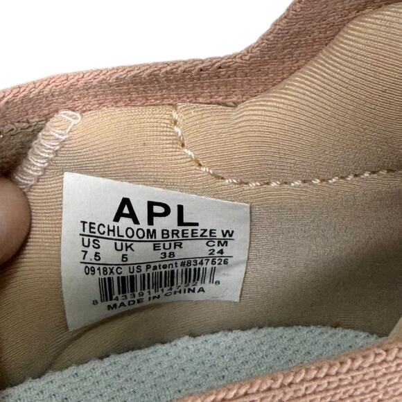 APL Womens TechLoom Breeze Sneakers 7..5 Rose Dust Rose Gold White Trainers - Picture 8 of 8